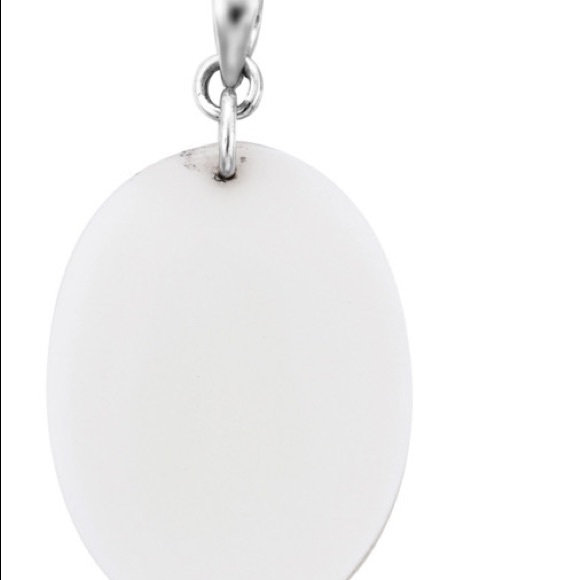 Mother of Pearl Feather Charm Pendant in Sterling Silver - Picture 4 of 8